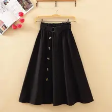 Осенняя Вельветовая юбка с оленем, новинка, длинная юбка с высокой талией, модная большая юбка-зонт, тонкая длинная юбка