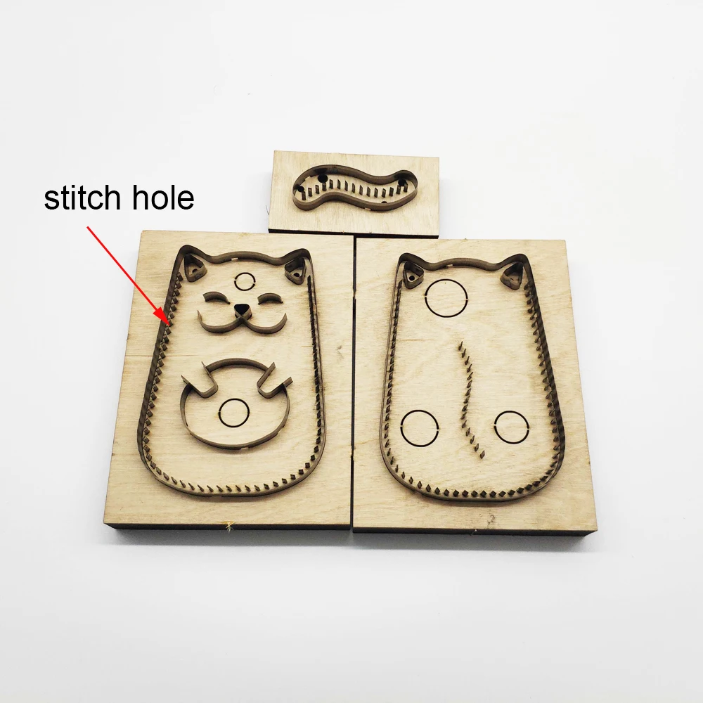 $29.44 115x78mm leather craft cute cat die cutting knife mould hand machine punch tool set 3pcs/set