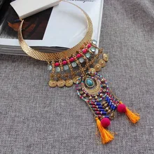 Крыло yuk tak, богемное ожерелье, модное, винтажное, этническое, сплав, кисточка, массивное, Макси ожерелье для женщин, ювелирное изделие, аксессуары