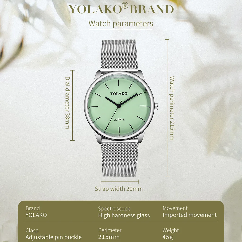 New Luxury Stainless Steel Mesh Bracelet Watches Fashion Simple Fresh Silver Belt Quartz Watch Women Crystal Wristwatches#BE