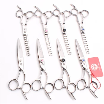 

Z9021 6Inch Japan 440C Purple Dragon Pro Human Hair Scissors Regular Shears Straight Thinning Scissors Hairdressing Styling Tool