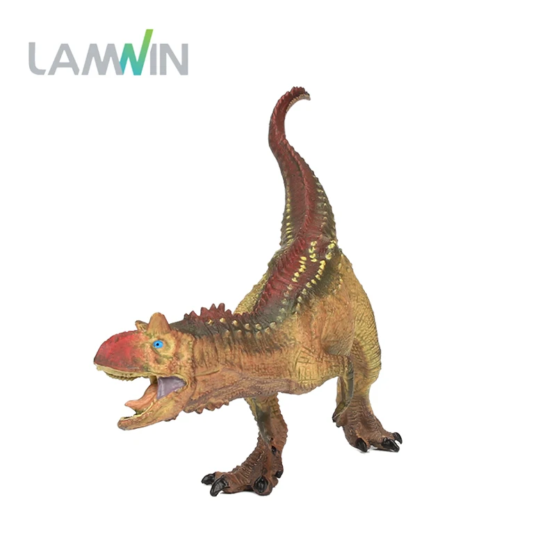 lamwin hot small size action figure jurassic world park simulation carnotaurus size