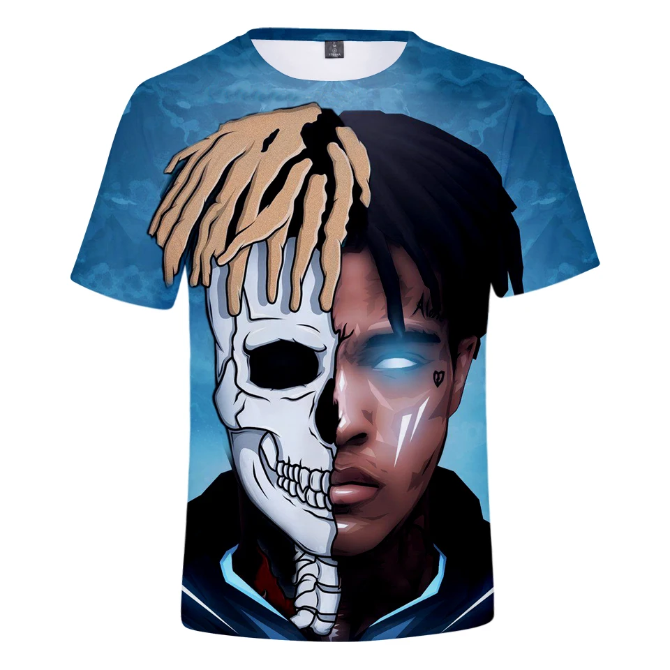 XXXTentacion 3D Футболка Мужская/Женская Хип-хоп XXXTentacion футболка Летняя футболка с короткими рукавами с круглым вырезом уличная одежда размера плюс