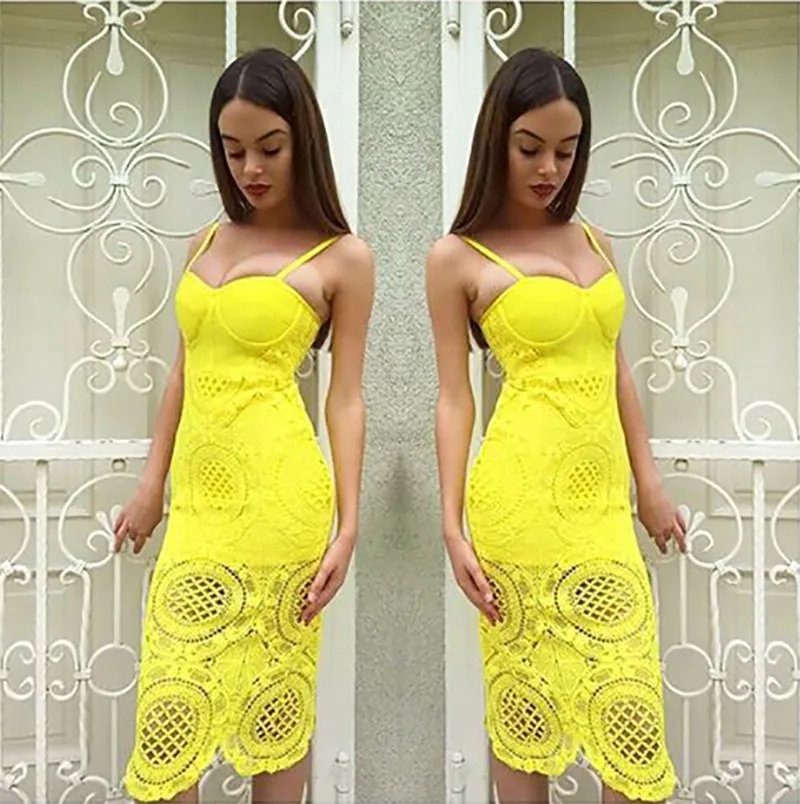 2017 женское кружевное платье сексуальное белое вечернее на бретельках vestido