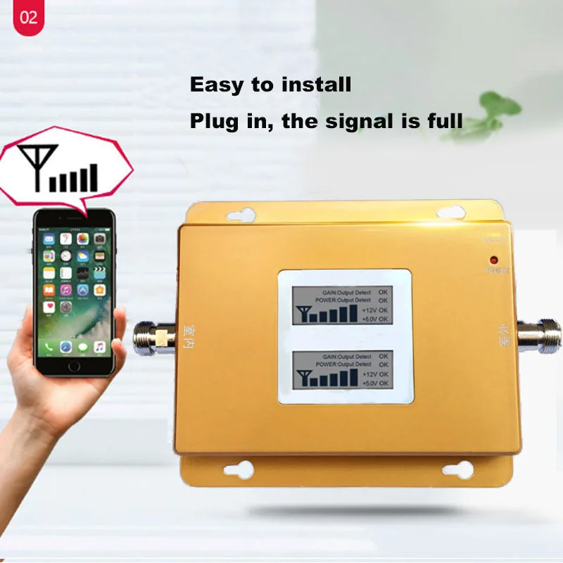 Dual band Signal gsm repeater 2G 3G 4G mobile signal repeater GSM 900MHz UMTS 2100MHz WCDMA Cellular Signal Booster Antenna kit (10)