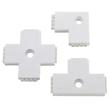 

High Quality 4 Pin Quick For 3528 5050 RGB Led Light Strip L / + / T Type Adapter