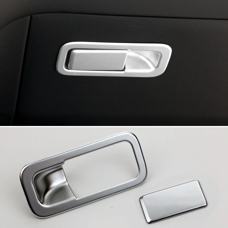 

For Kia Sportage 2016 2017 Co-pilot Storage Box Handle Bowl Cover Protector Trim Sticker Interior Chrome Accessory Car Styling