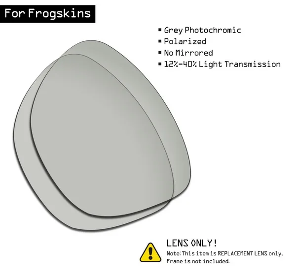 SmartVLT поляризованные солнцезащитные очки, Сменные линзы для солнцезащитных очков Окли Frogskins-серый фотохромный - Цвет линз: Grey Photochromic