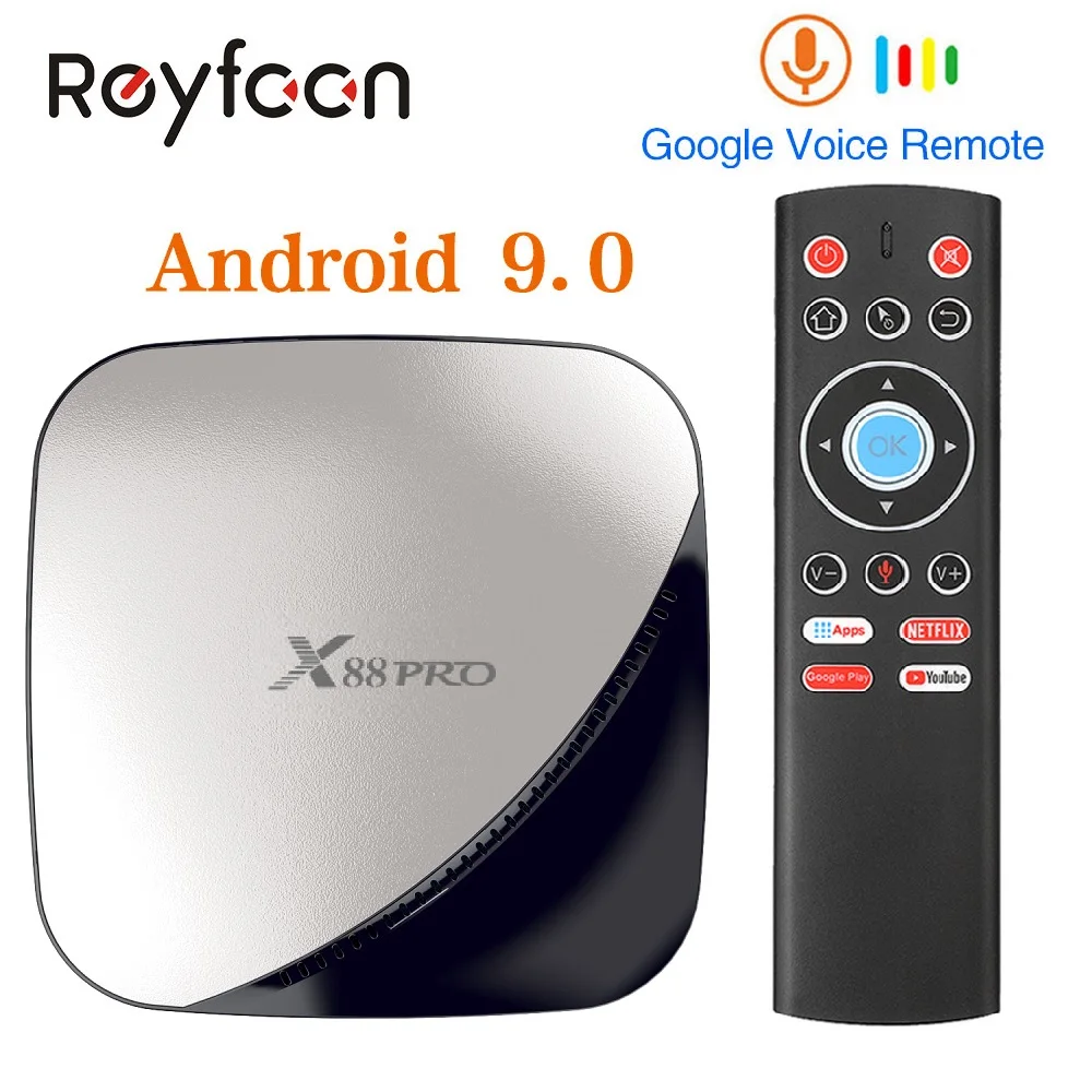 X88 PRO Android 9,0 Smart tv Box 4G 64G Rockchip RK3318 Восьмиядерный 5G Wifi 4K HD телеприставка Google медиа YouTube X88PRO