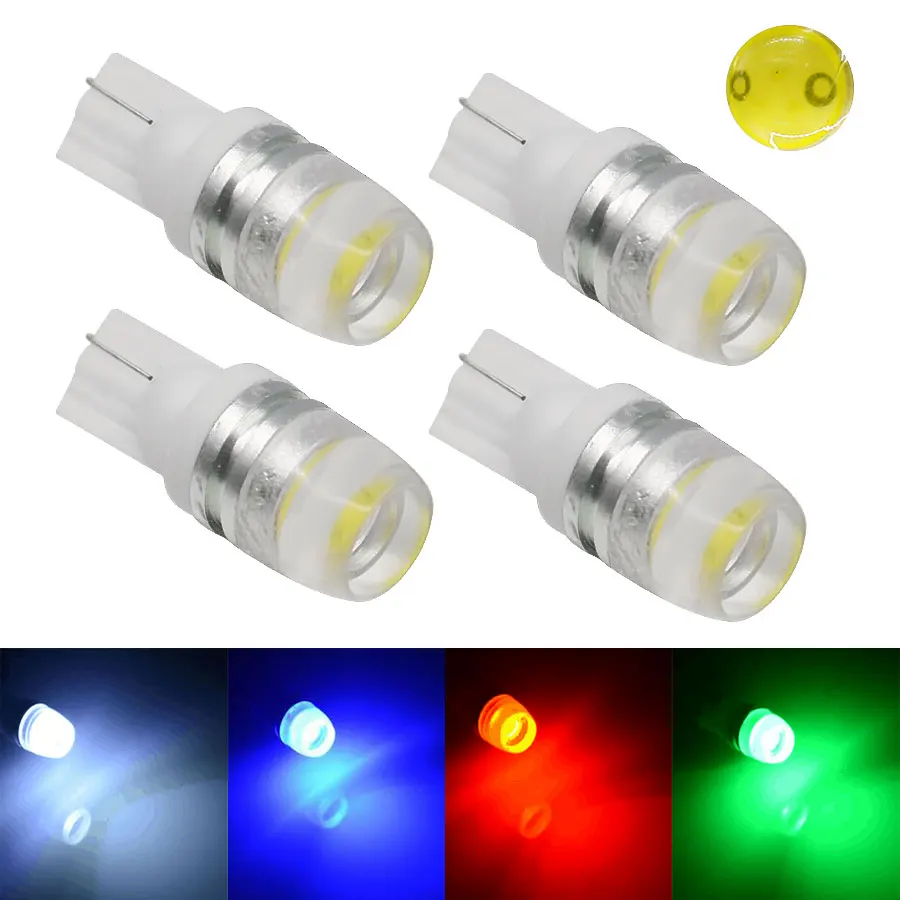 

4PCS/Lot T10 1.5W DC12V Concave Lens Super Bright Led Car Light Source High Power DRL Parking License Plate Light Lamp