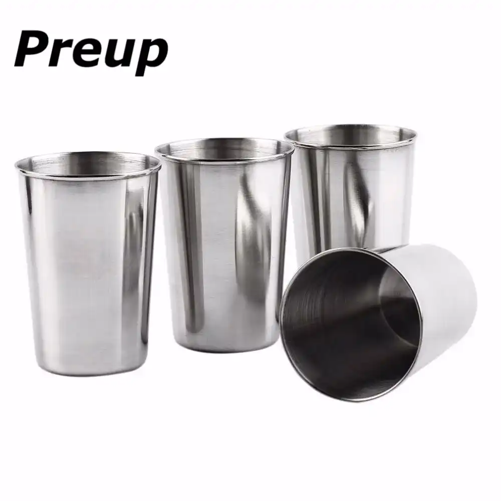 4pcs Stainless Camping Travel Insulated Tumbler Cup Coffee Beer Mug 180ml