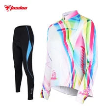 Tasdan Женский комплект Джерси для велоспорта с длинным рукавом Winte, спортивный костюм для велоспорта, 3D гелевая накладка, женские майки для велоспорта, велосипедная спортивная одежда
