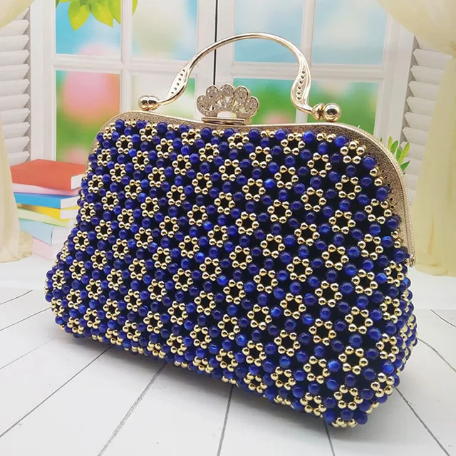 DIY Kit de bolsas perlas artesanales y artísticas, suministros para hacer bolsos de cuentas con herramientas y con marco de Metal para bolsos y carteras - AliExpress