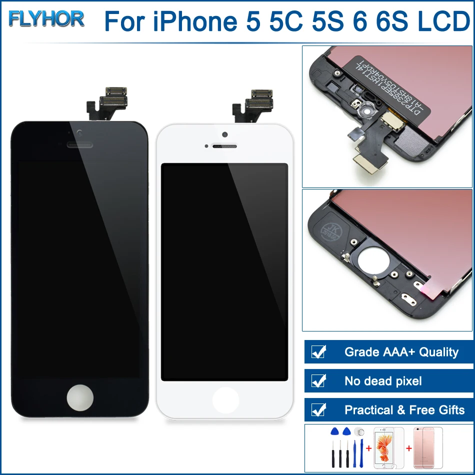 AAA Quality LCD for iPhone 5 Touch Screen Disgitizer Replacement 5S Display Assembly 5C 6 | Мобильные телефоны и