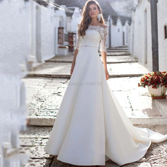 2023 Modest Sparkly Ballgown Wedding Dress With Beading Sequins And Long  Sleeves, Scoop Neckline, And Saudi Arabia Style Robes De Mariee From  Lindaxu90, $388.7 | DHgate.Com