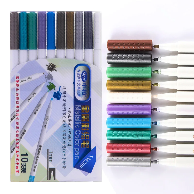 Marcador de Acrílico à Prova Highlighter para Caneca Cores Faça Você Mesmo Dwaterproof Água Pintor Permanente Cor Metálica Tinta Marcador Caneta Design Cartão Que Faz 10 14 prova dwaterproof água pintor permanente cor metálica