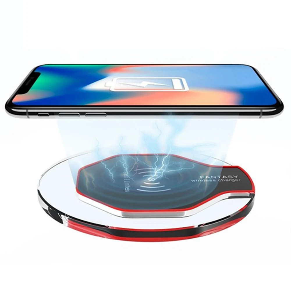 Кристальное зарядное устройство K10 Быстрая зарядка Беспроводная зарядка для телефона Базовая Беспроводная зарядка поддержка QI Быстрая зарядка для Apple Android Phone