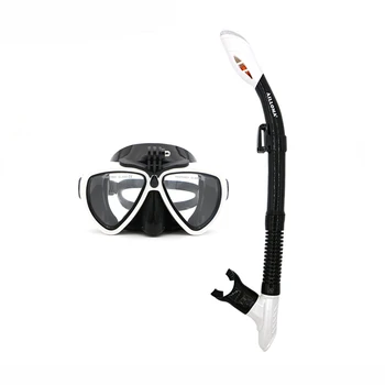 

AILLOMA Camera Mask Snorkel Set Tube Diver Glasses Eyewear Silicone Waterproof Underwater Adult Diving Equipment Goggles Sets