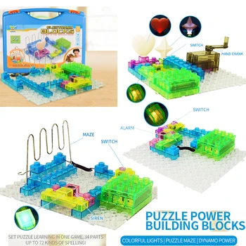 

Electronic Building Blocks 72 Projects Integrated Circuit Blocks learning educational Science Kits toys with plastic handle box