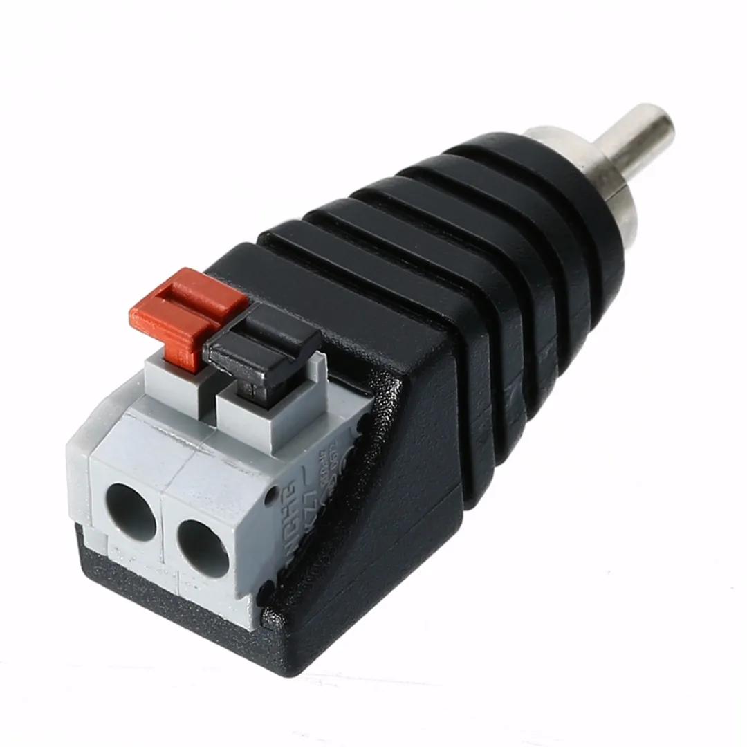 Mayitr 1pc Speaker RCA Connector Universal Wire A/V Cable to Audio Male RCA Adapter Jack Press Plug Cabe for Audio Cable Mayitr 1pc Speaker RCA Connector Universal Wire A/V Cable to Audio Male RCA Adapter Jack Press Plug Cabe for Audio Cable