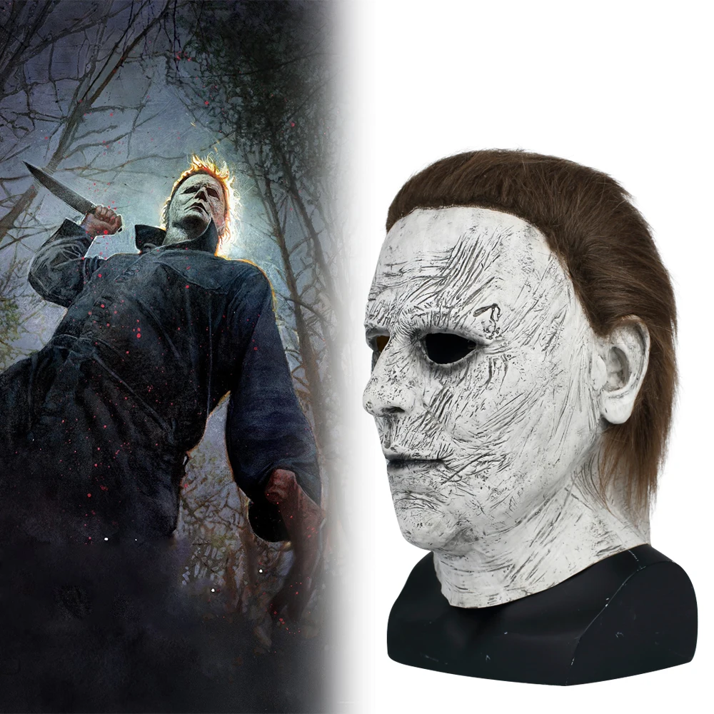 2018 Halloween Mask New Michael Myers Mask Scary Horror Halloween Handmade Mask (15)