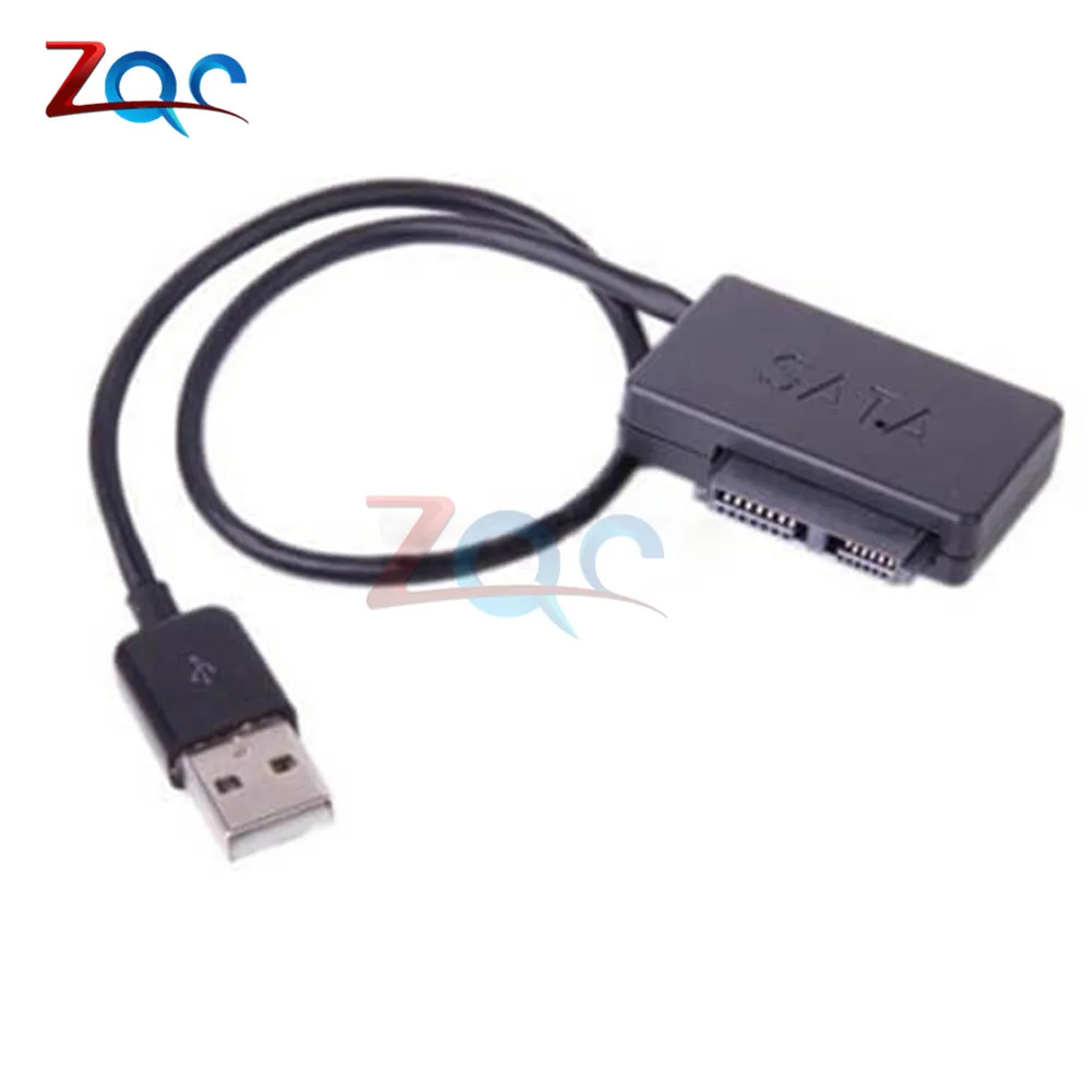 USB 2 0 до 13 Pin Slimline SATA кабель с Светодиодный индикатор для компьютера Тетрадь DVD/CD ROM