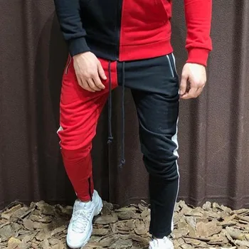 Europe and America High street The New Teens Summer Two-tone Pants Zipper Cotton Trousers Leisure Sweatpants Running pants terkel division street america pr only
