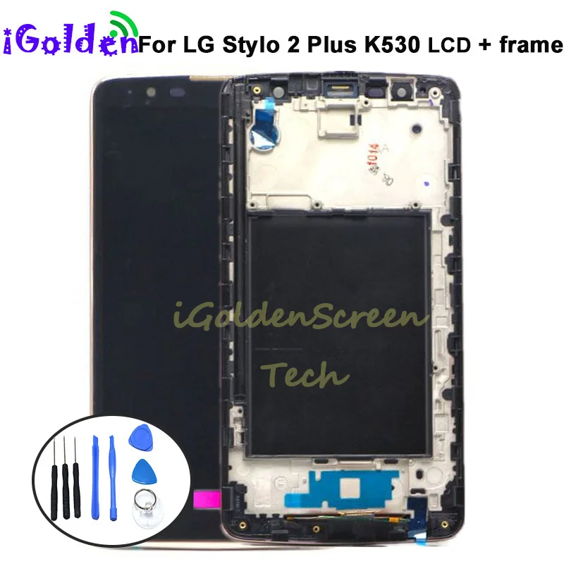 K530 k530f ЖК-дисплей + дигитайзер Сенсорное стекло рамка в сборе для Lg Stylus 2 Plus K530Y