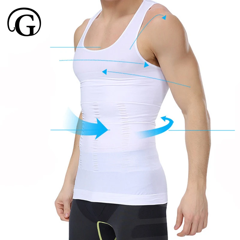 

PRAYGER Men Slimming t-Shirt Corset Body Shaper Mesh Underwear Waist touch corsets slimming corset Male Vest Tank Top