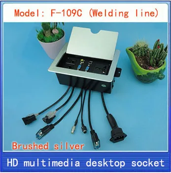 

NEW Desktop socket / hidden multimedia information outlet box/ network RJ45 Audio video VGA interface desktop socket Box F-109C