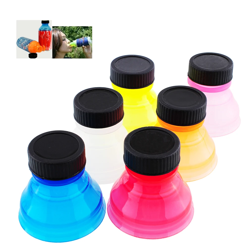 

6Pcs New Useful Creative Universal Snap On Tops Soda Can Bottle Caps Fizz Coke Drink Cap Party Home