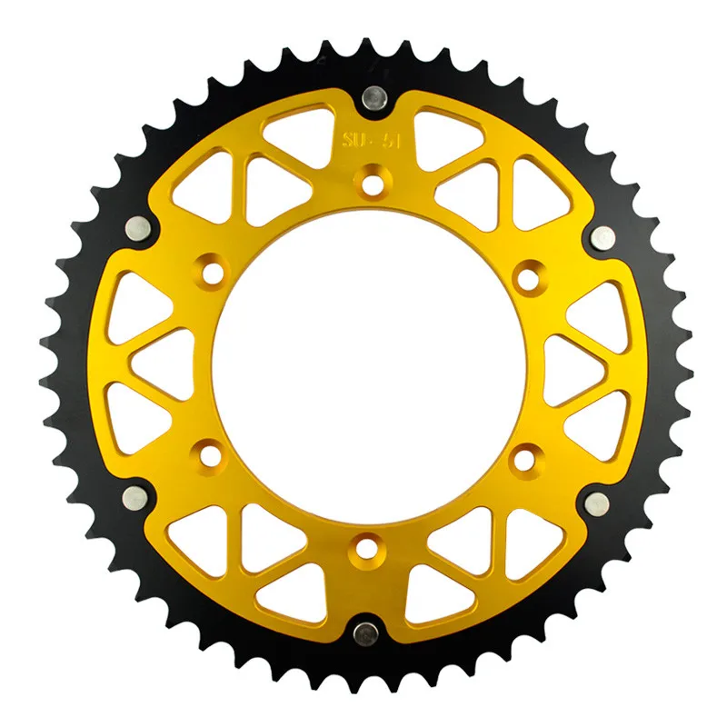 Мотоцикл Запчасти Сталь алюминиевые композитные 45~ 52 Задняя звездочка для SUZUKI DR350 DR250 DRZ250 DRZ400E DR350SE DRZ400S DRZ400SM - Цвет: 51T