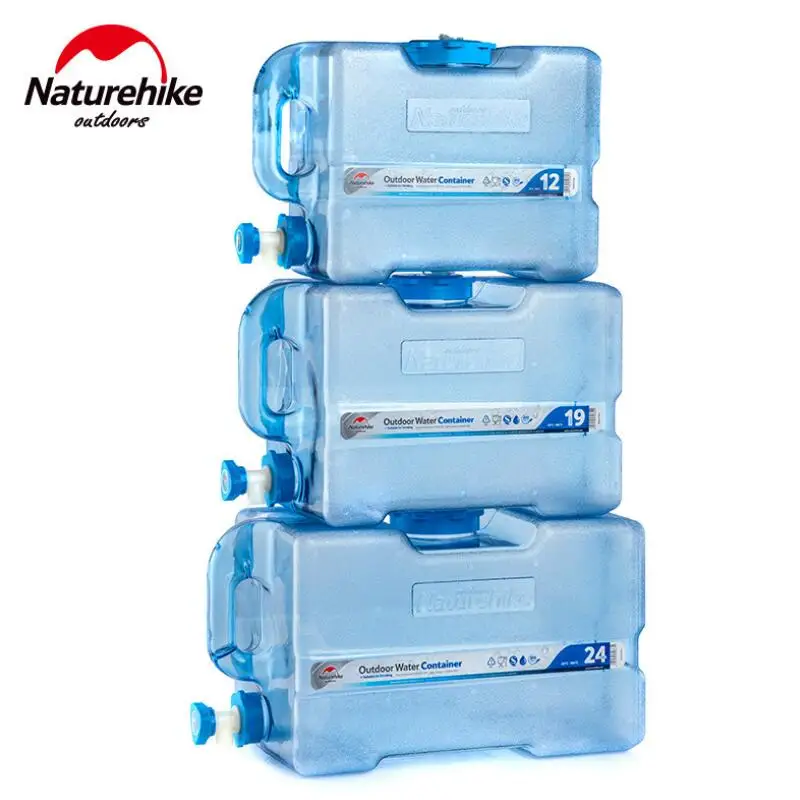 Naturehike 12L/19L/24L резервуар для воды, Пищевой ПК резервуар для воды, аксессуары для кемпинга, контейнер для воды, ведро, NH18S024-T