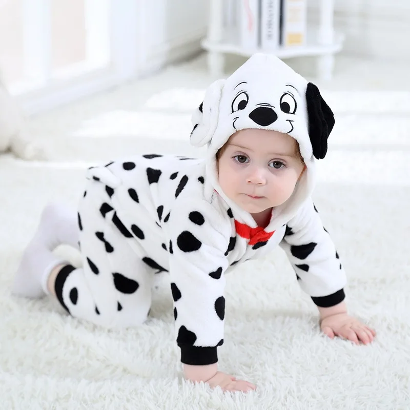 dog Зимняя одежда для новорожденных; комбинезон для малышей; комбинезон с капюшоном в виде животных; костюм Стича Пикачу; комбинезоны для мальчиков и девочек; Одежда для младенцев; Пижама - Цвет: dog