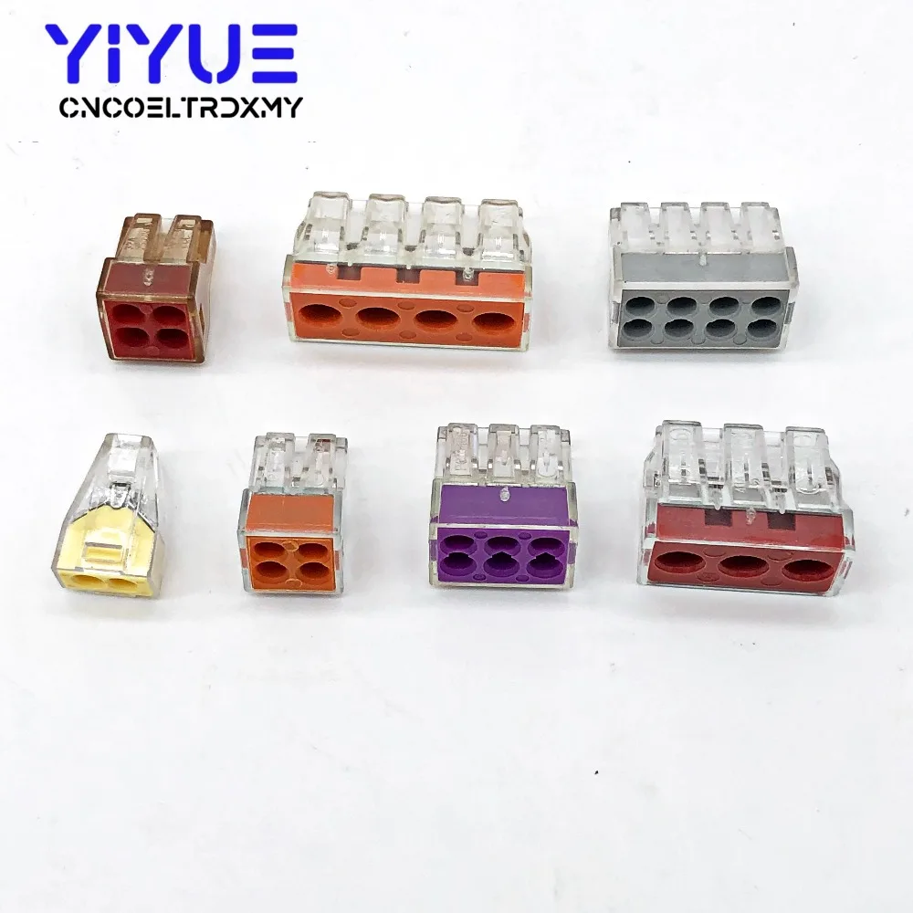 

(10 pcs/lot) WAGO 773-102 773-104 773-106 773-108 Push wire connector 2/4/6/8 pin conductor terminal block cable connector