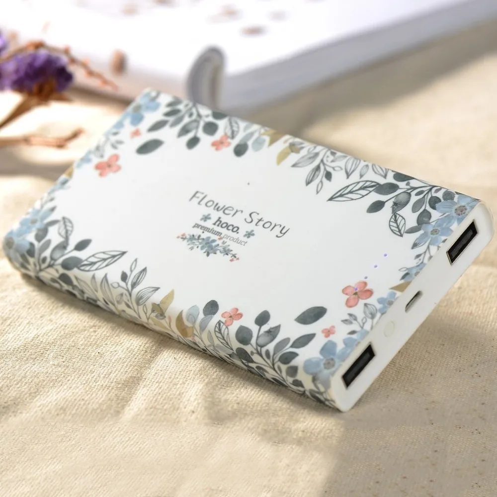 HOCO Power Bank 13000 mah portable External Battery powerbank floral Printed Dual USB Charger power supply for mobile phones HOCO Power Bank 13000 mah portable External Battery powerbank floral Printed Dual USB Charger power supply for mobile phones