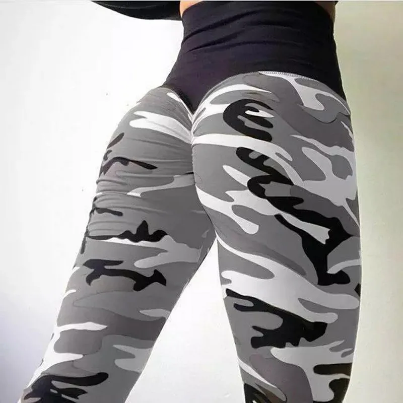 Vertvie камуфляжные штаны для йоги Для женщин 3D печатных леггинсы для пробежек, спортзала эластичные штаны плотные леггинсы со вставками; Тонкие штаны Для женщин