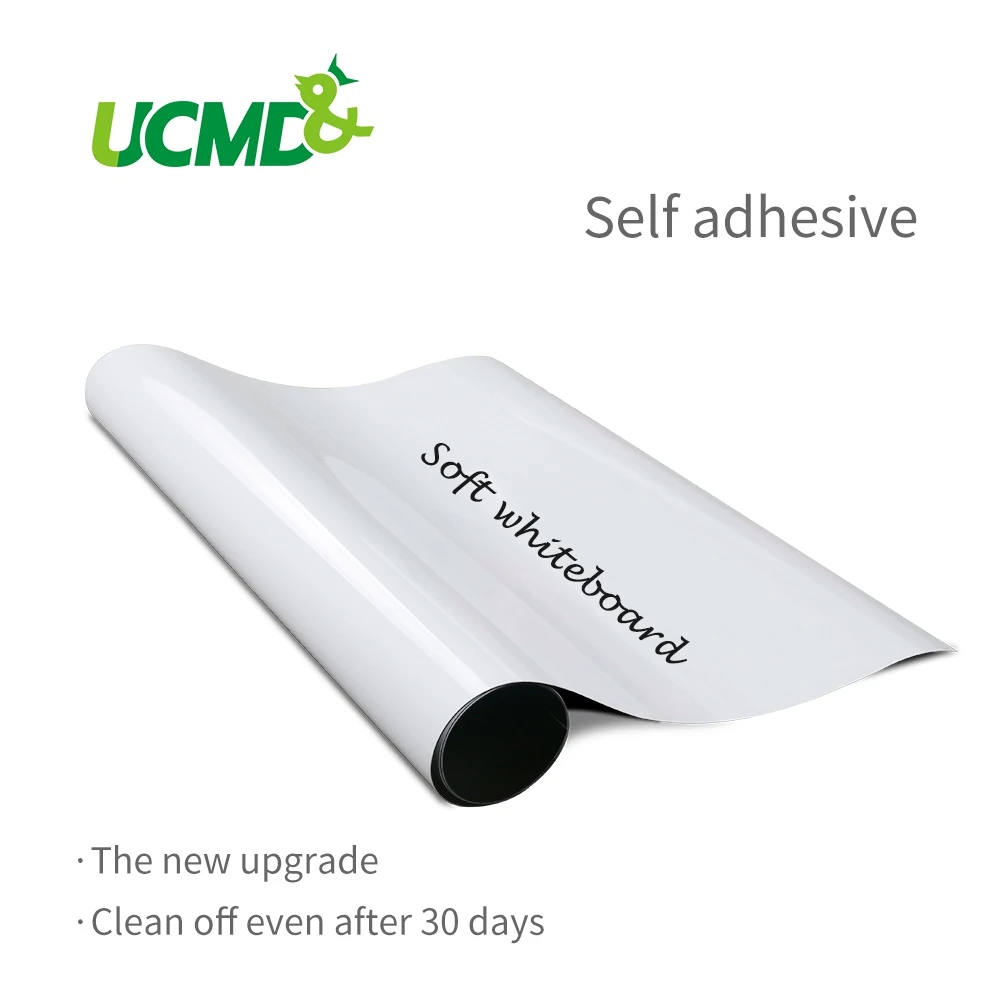 Self-adhesive Whiteboard Sticker 80 x 50 cm x 0.6 mm for Wall Soft Dry Erase Magnet Hold Magnets White Board with Adhesive 