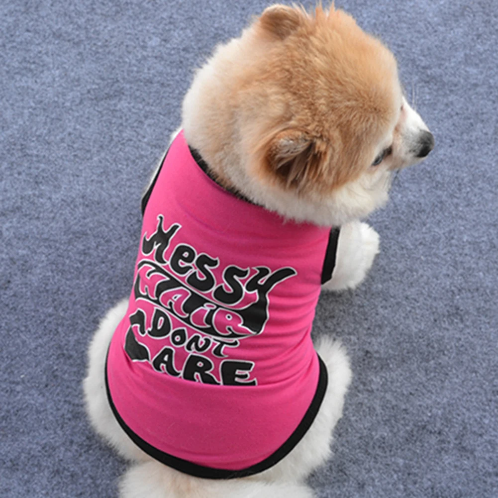 Fashion Pet Clothes Letter Print Summer Vest Tank Top Sports Dog Apparel Giftdog apparelpet