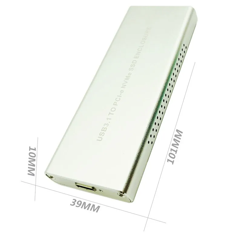 PCIE M.2 Накопитель SSD с протоколом NVME корпус M ключ Тип C USB3.1 2240/2280 SSD чехол Полный Алюминий 10 Гбит/с внешний бокс для одноцветное диск