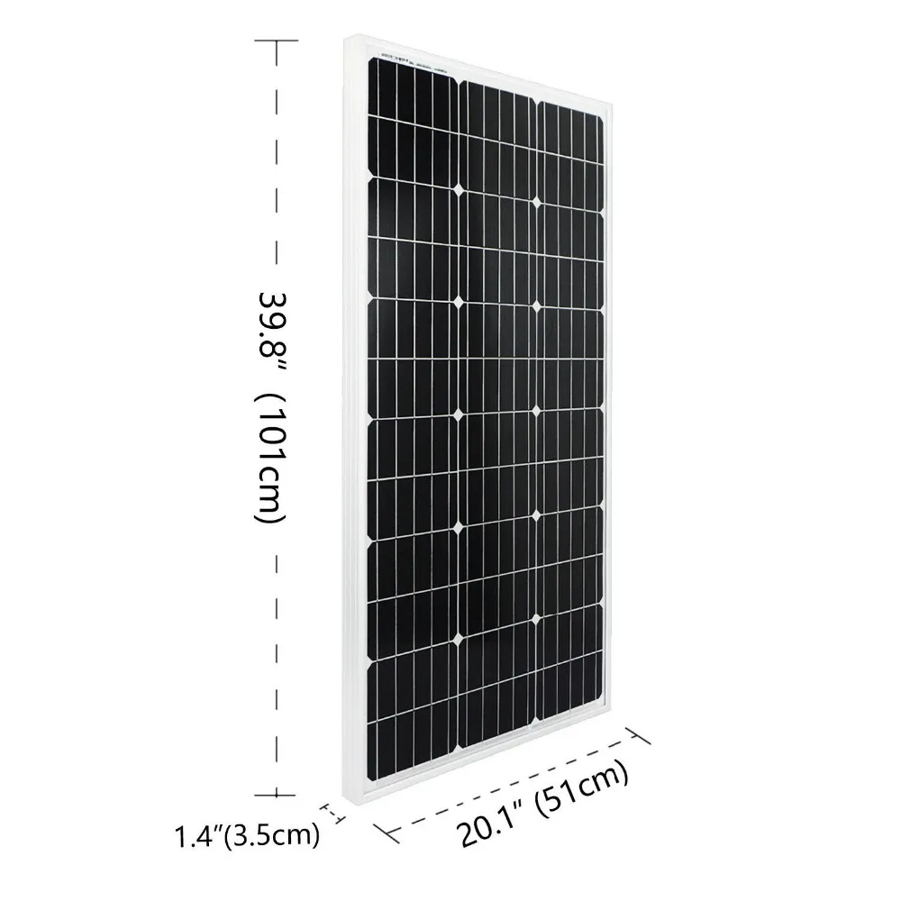 Us 1580 30 Offecoworthy 200w Solar Panel Kit2pcs 100w Mono Solar Power Panels Charger For 12v Battery Off Grid Solar System For Home Mono In