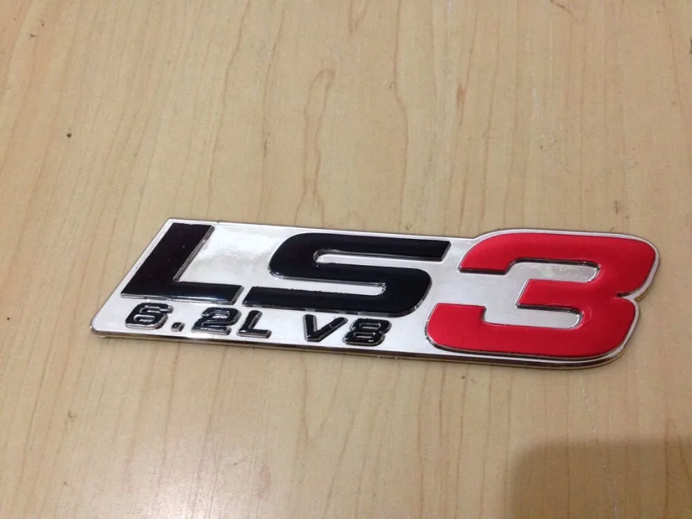 LS3 LS2 6.2L V8 двигателя логотип, эмблема хром серебро красно-50 шт