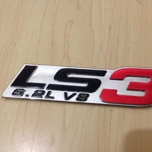 LS3 LS2 6.2L V8 двигателя логотип, эмблема хром серебро красно-50 шт