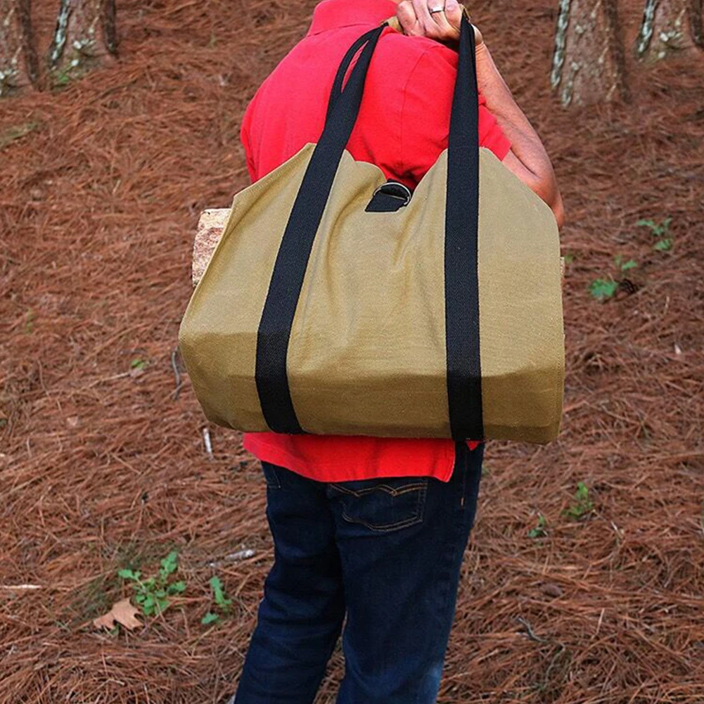 Новая сумка для хранения дров Холщовая Сумка для хранения переносная наружная сумка для хранения кемпинг рюкзак для активного отдыха