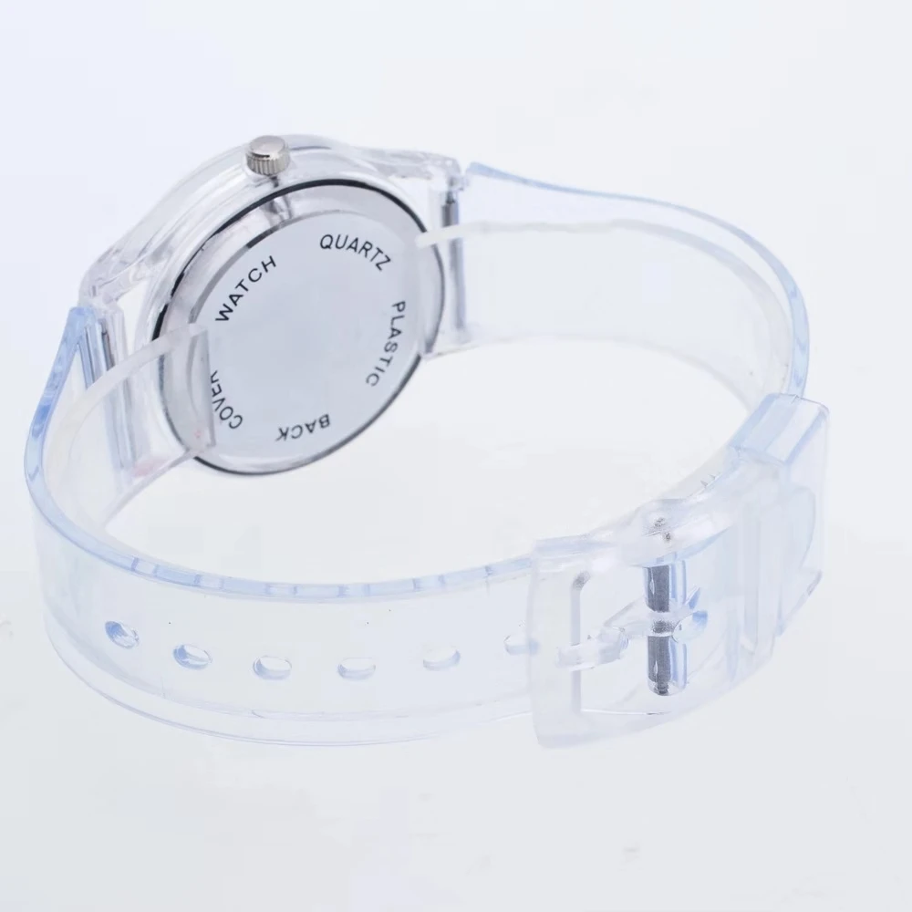 Корейская версия простой небольшой свежий прозрачный ремешок для часов повседневные часы для мальчиков и детей