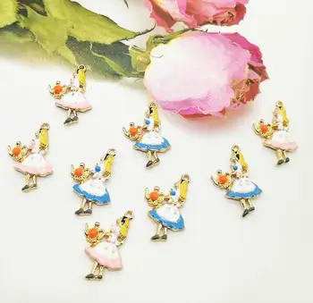 

Wholesale 50 Pcs cartoon princess Charms Pendants DIY Jewelry Making Free Shipping QW-624