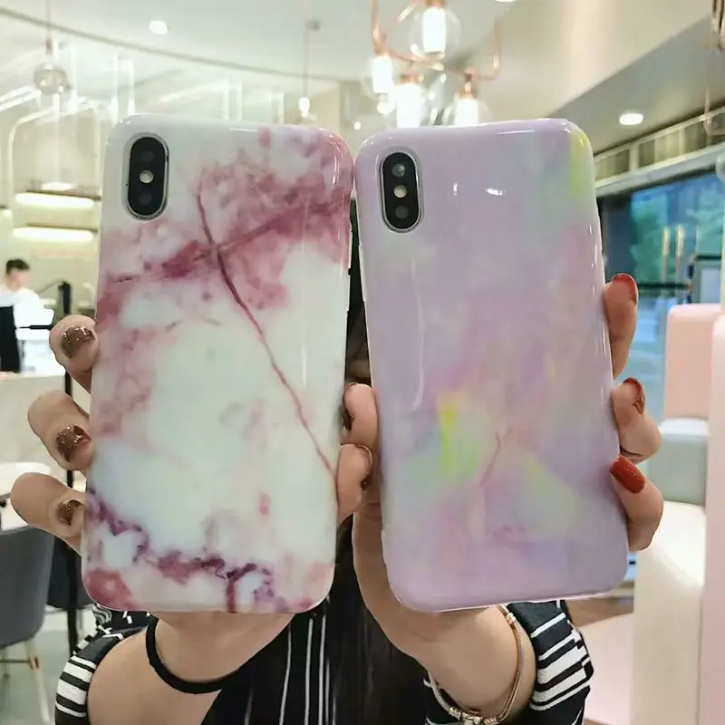 

Bright marble pattern soft tpu smartphone case For iphone Xs Max Xr X Ultra-thin Phone Cover For iphone 6 6S Plus 7 8 Plus Cases