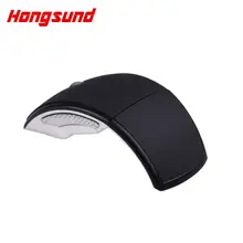 Hongsund 2,4 ГГц Беспроводная USB оптическая Складная дуговая мышь приемопередатчик с защелкой портативная складная мышь ноутбук компьютер