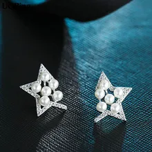 Новое поступление модные серьги-гвоздики из стерлингового серебра 925 пробы с жемчугом для женщин ювелирные изделия Pendientes Brincos