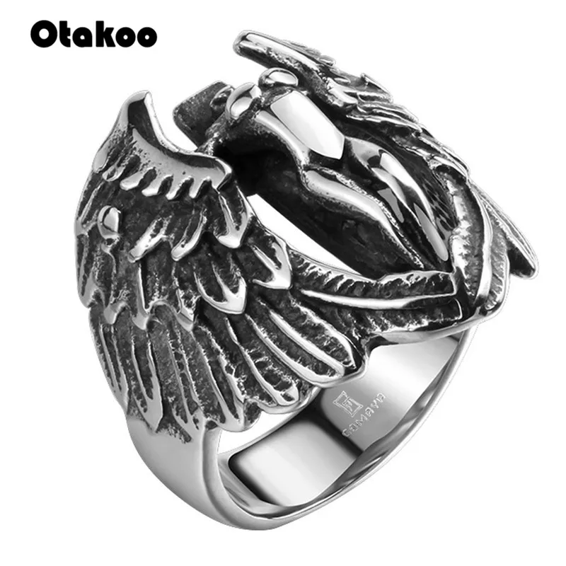 Otakoo распродажа новые кольца из нержавеющей стали ювелирные изделия для мужчин